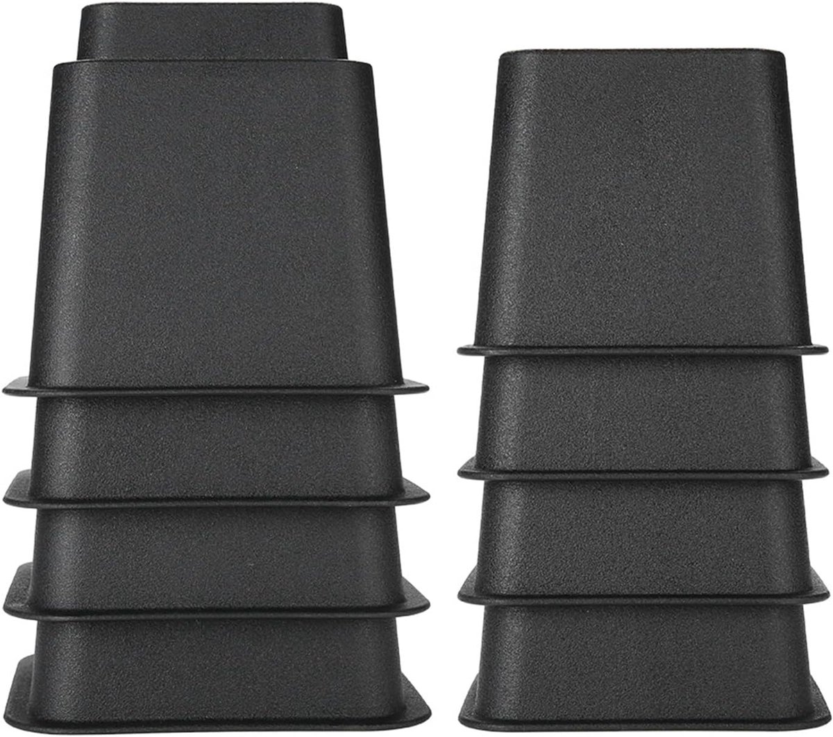Meubelverhogers Set - Verstelbare Voeten - Meer Opbergruimte - Maximale Lift 20cm - 4x 5" en 4x 3" - Zwart
