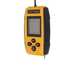 Draagbare Fishfinder - Visdetector Sonar - Vissen Buiten - Groot Detectiebereik - 0.6-100m Diepte - Geel Zwart
