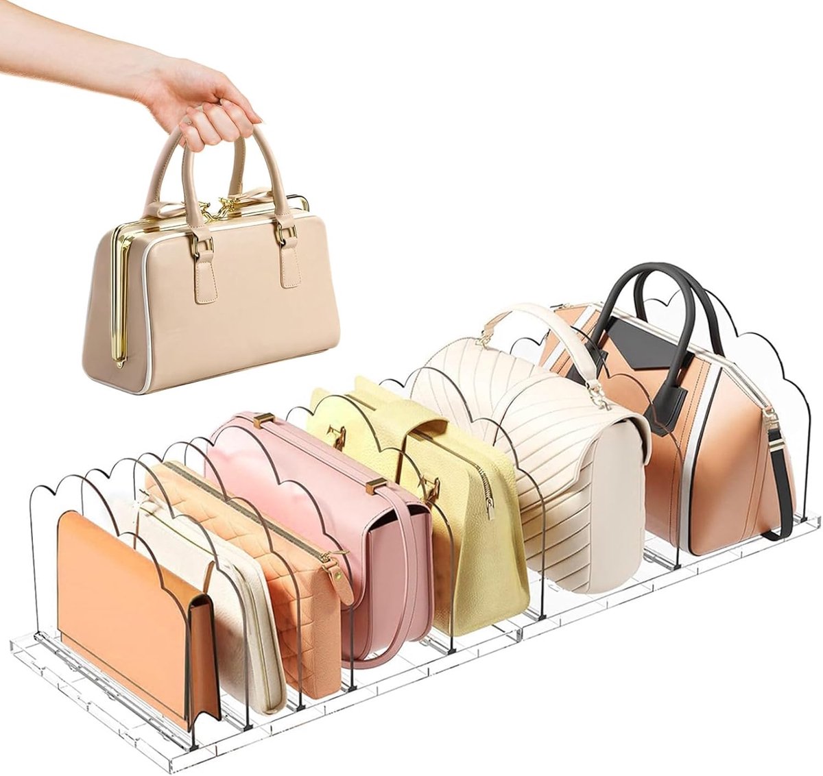 Plankverdelers - Kast organizers - Opbergen Kast - Verstelbaar Ontwerp - 1.55 kg - Transparant