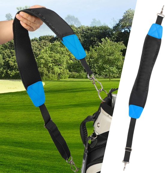 Golftas Schouderband - Verstelbare Draagriem - Golfen Onderweg - Enkel Gevoerd Ontwerp - 120cm Lengte - Blauw van Merkloos — afbeelding 3