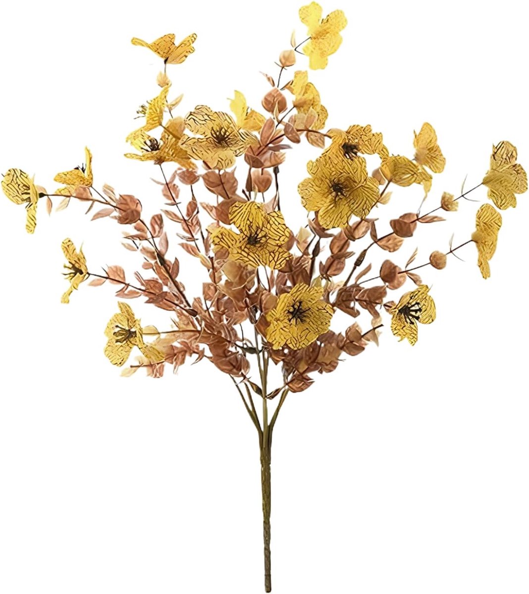 Droogbloemen Arrangement - Kunstbloemen Decoratie - Verfraaien van Ruimtes - Weerbestendig Ontwerp - 31 x 16 cm - Stijl A