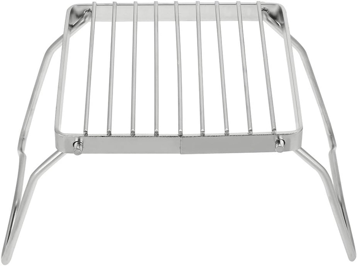 Barbecue Grill - Houtskool Rack - Buiten Koken - Opvouwbaar Ontwerp - 16x16x12cm - Zilver