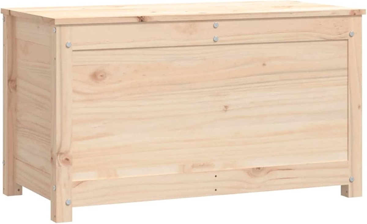 Opbergkist Hout - Zitbank Kist - Ruimte Organiseren - Lid Met Gasveer - 80x40x45cm - Houtkleur