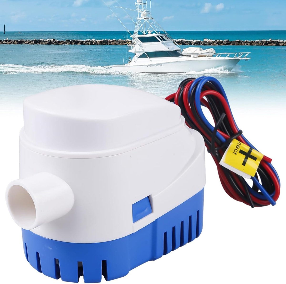 Waterpomp 12V - Dompelpomp Lenspomp - Boot Watersport - Automatische Vlotterschakelaar - 1100 GPH