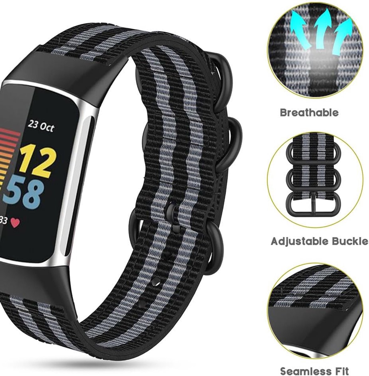 Nylon bandjes - Sportpolsband - Dagelijks gebruik - Verstelbare sluiting