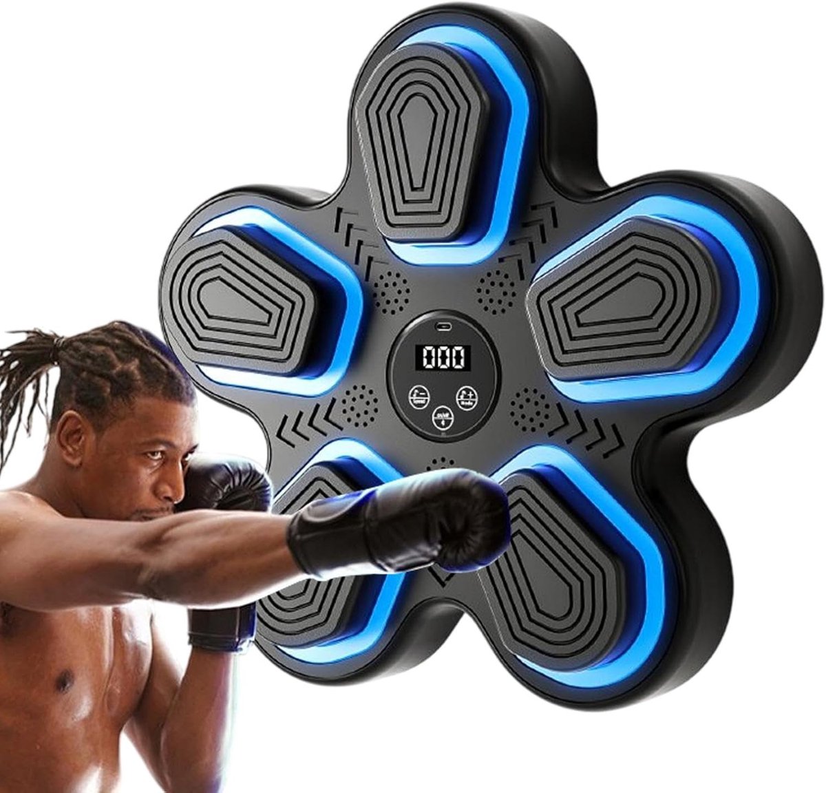 Box Trainingsapparaat - Muziek Bokszak - Reactie Training - Draadloze Muziekverbinding - 38 x 375 x 5 cm - Multicolor