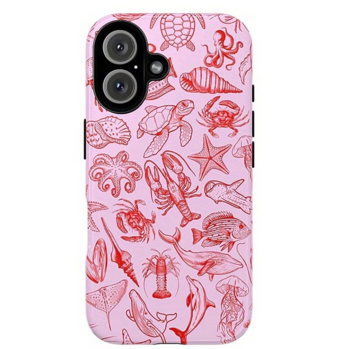 Roze Telefoonhoesje Geschikt voor iPhone 14 Pro – Zeeprint – Harde Case van PC – 4 season must haves