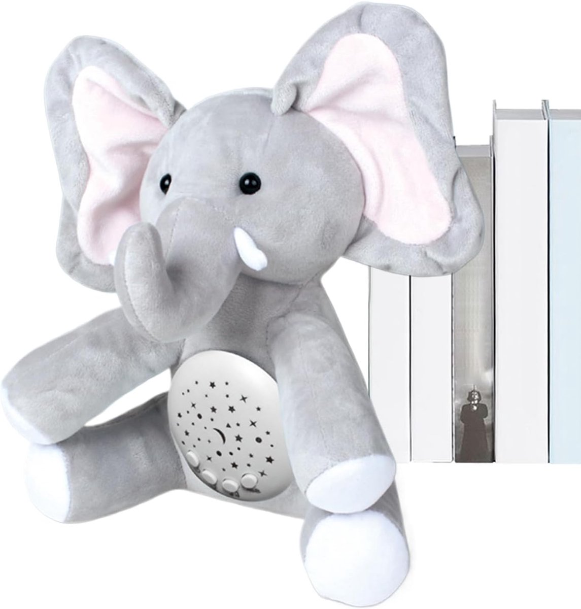 Ademende Knuffelpop - Zacht Pluche Speelgoed - Kalmerende Slaaphulp - 3 Muziek Versnellingen - 25 x 17 x 12 cm