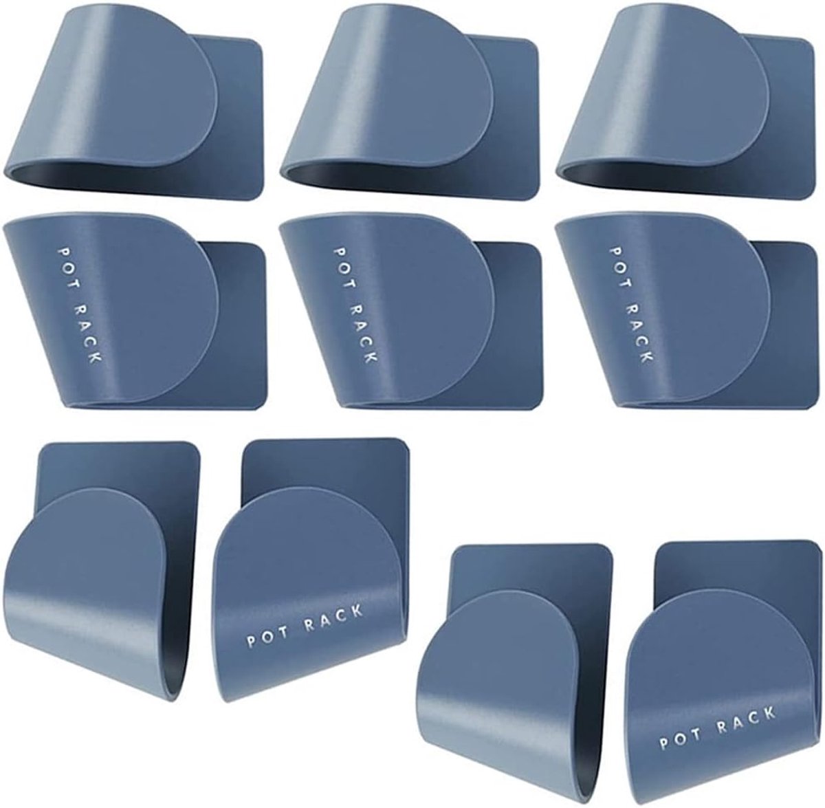 Pannendekselhouders - Dekselhouders - Keuken Organiseren - Flexibele Opslag - 5 Paar - Blauw