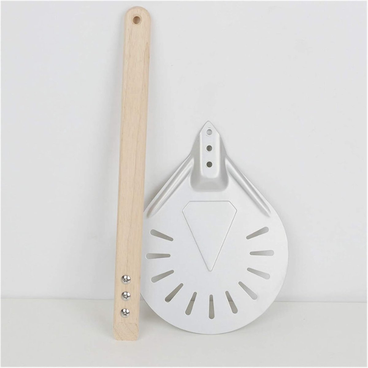 Pizza Schep - Pizza Hulpmiddel - Pizza Bakken - Geperforeerd Ontwerp - 9 Inch 60cm - Zilver