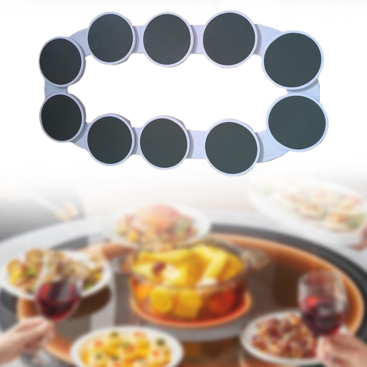 Draaiplateau - Draaibare Plank - Eettafel Presentatie - Robuust PP Materiaal - 20 cm Diameter
