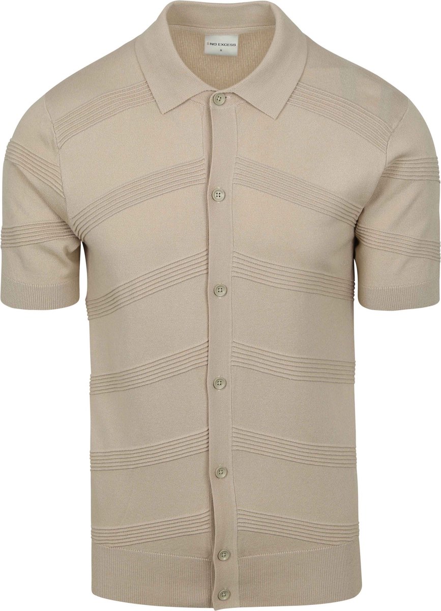 No Excess Knitted Top Beige - Maat 3XL - Heren