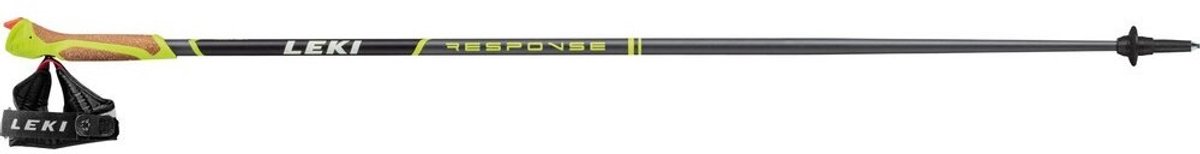 LEKI Response Nordic Walking Stokken 100cm – Geel/Oranje/Zwart – Aluminium – Incl. Powergrip Pads – 1 Paar