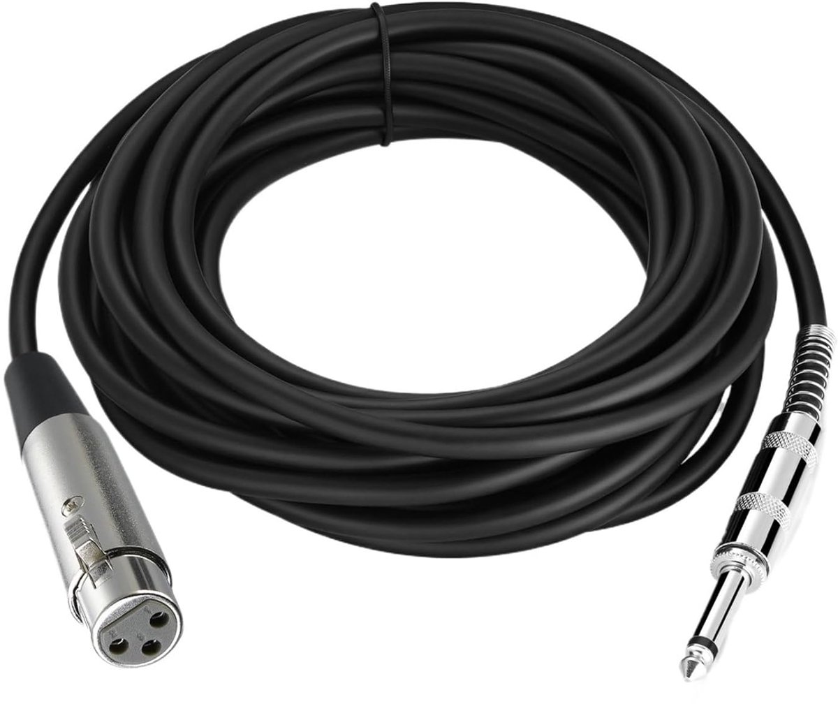Microfoon Kabel - Audio Kabel - Muziek Opnemen - Dubbele Afscherming - 3 Meter - Zwart