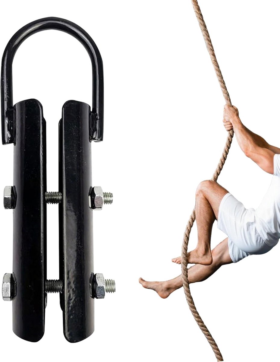 Bevestigingshaak Klimtouw - Musketon Robuuste Bevestiging - Thuis Gym Training - Veelzijdig IJzeren Materiaal - 58 cm Diameter