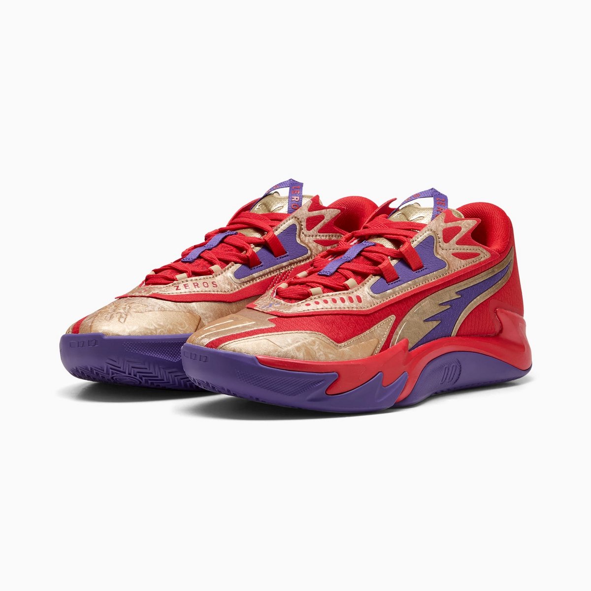 Puma Scoot Zeros II D.D. Heren Sneakers Basketball Schoenen 312229-01 Rood