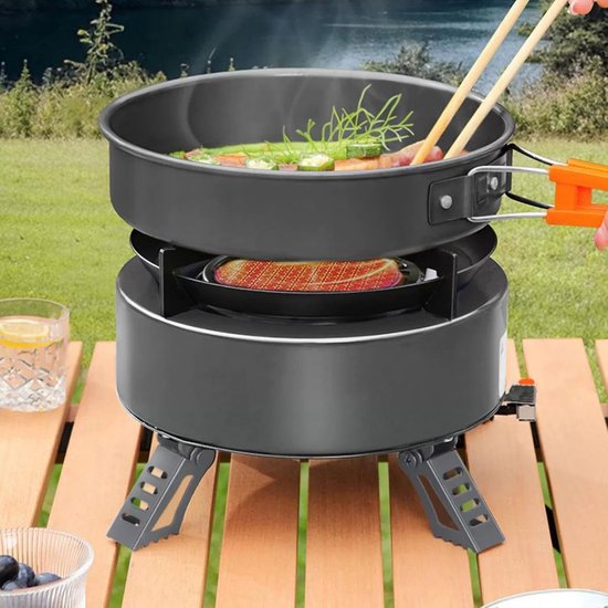 Kampeer Kookstel - Opvouwbaar Kooktoestel - Outdoor Koken - Windbestendig Ontwerp - 19cm Diameter — afbeelding 2