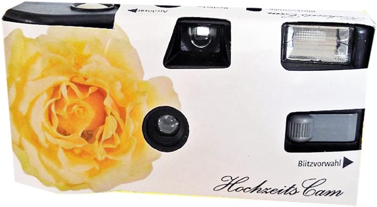 Wegwerpcamera Pack - Filmcamera Set - Feestelijke Momenten - Inclusief Film Flits - 11x10x7 cm - Geel