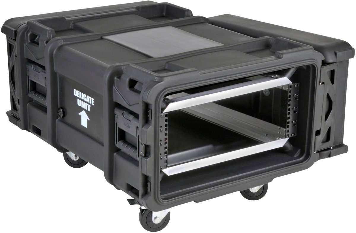 SKB - rSeries - 4U Shock Rack - Zwart - 28-inch diep - met Wielen