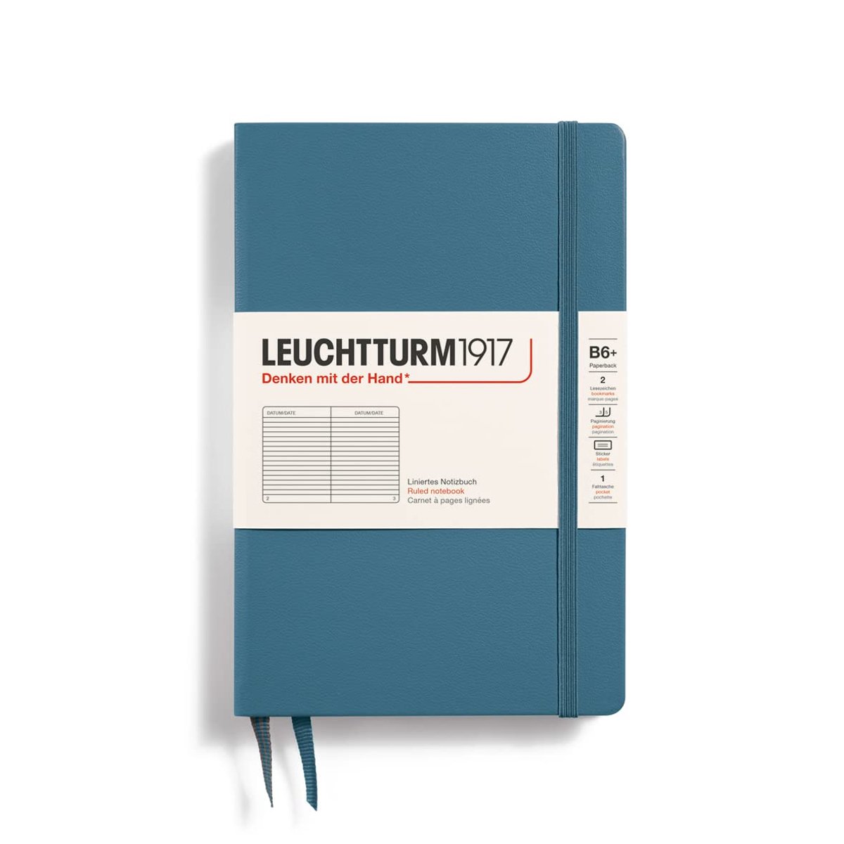 Notitieboek Paperback - Schrift Agenda - Schrijven Ideeën Vastleggen - 219 Genummerde Pagina's - B6+ Formaat - Blauw