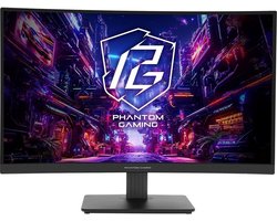 Gaming Monitor – QHD Curved Scherm – Intens Gamingsessies – 180Hz Hoge Verversing – 27 Inch – Mat Zwart