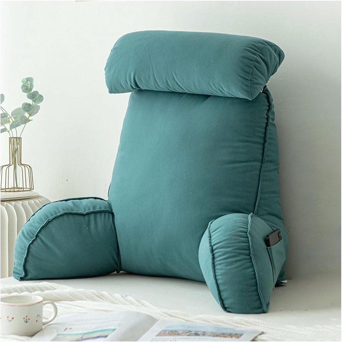 Leeskussen Armsteun - Steun Kussen - Ontspannen Lezen - Ergonomisch Ontwerp - Groot Formaat - Emerald Groen