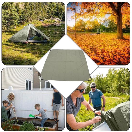 Opvouwbare Bladverzamelaar - Tuin Zeil Herbruikbaar - Bladeren Verzamelen - Waterbestendig Oxford Doek - 145x145 cm — afbeelding 3