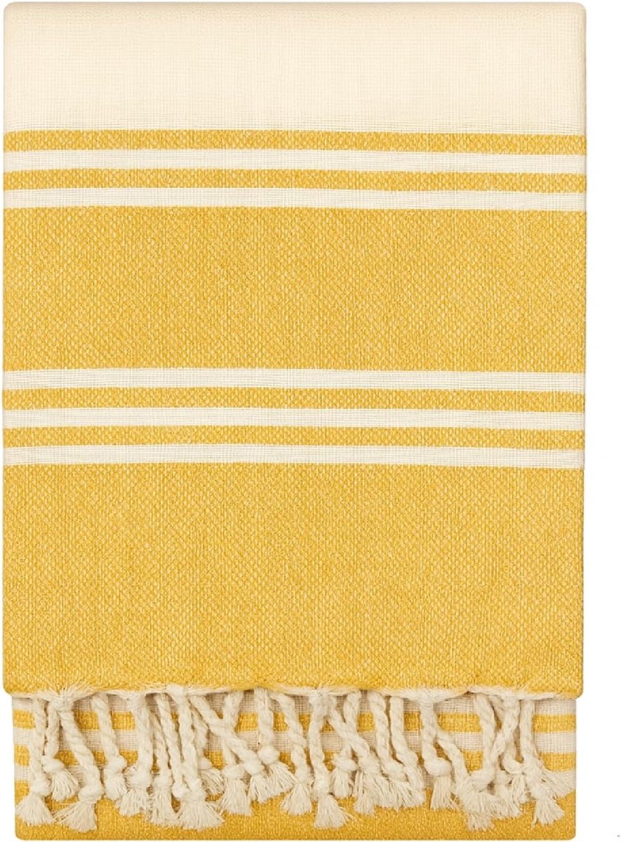 Strandlaken Katoen - Badhanddoek Zwembad - Ontspannen Buiten - Groot Formaat - 90x170cm - 