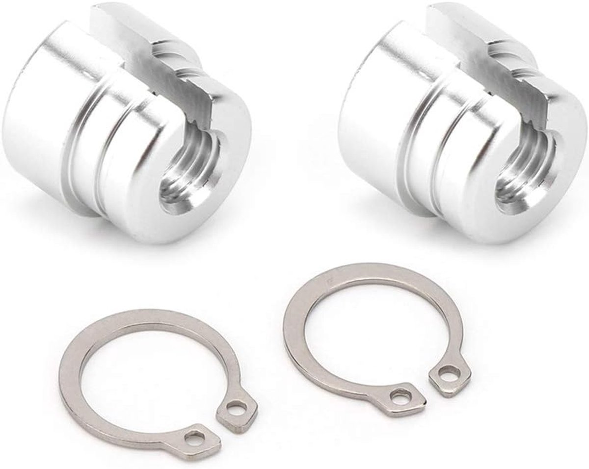Gasbussen Set - Motor Onderdelen - Motorherstel - Inclusief Snapringen - 2 Stuks - Aluminium
