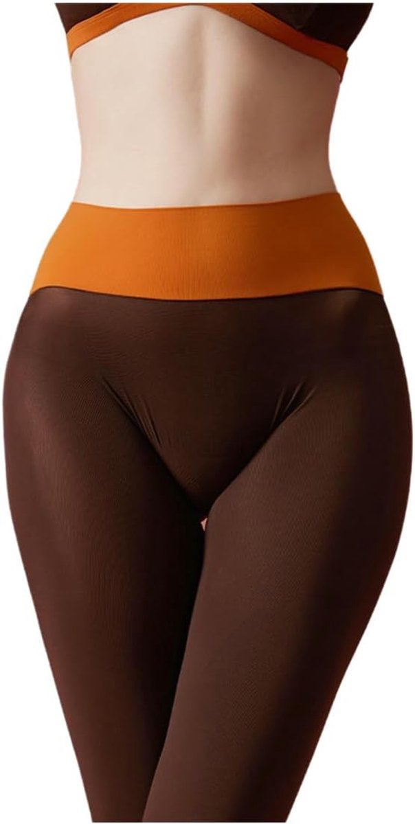 Dames Panty - Naadloze Kousen - Dagelijks Dragen - Heupliftend Effect - One Size - Bruin