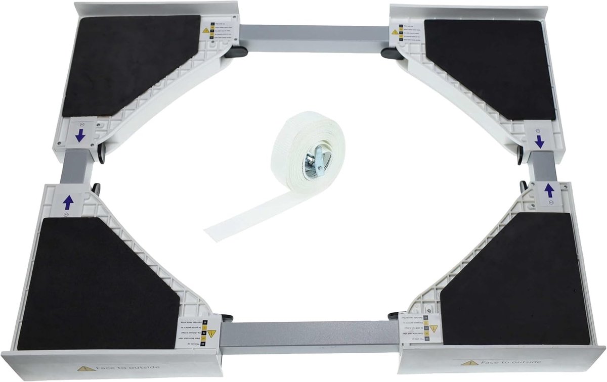 Universele Stapelset - Verbindingsset - Wasmachine Droger - Verstelbare Breedte - 46-66 cm - Wit
