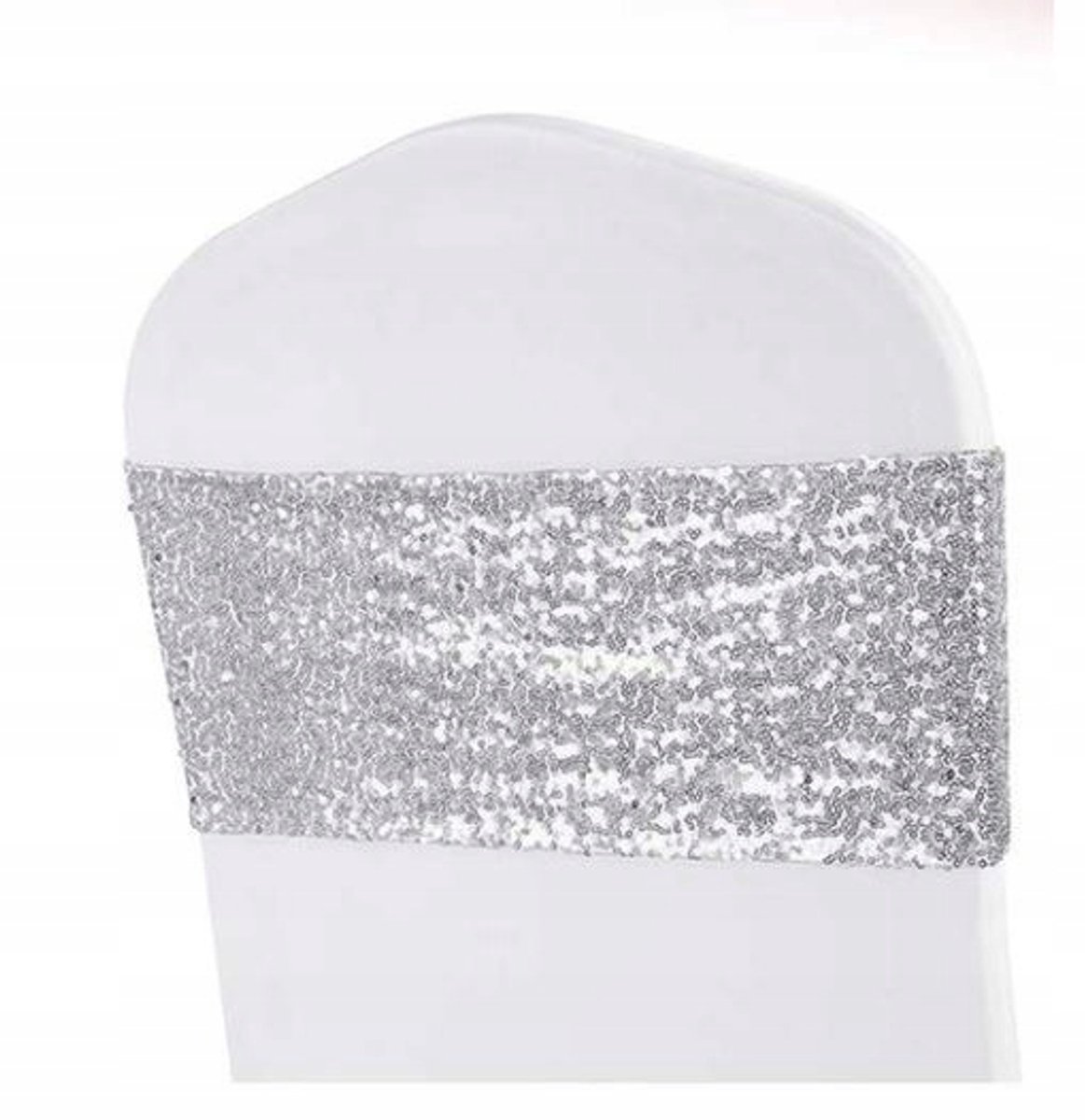 Meble odNowa - Cekin Opaska Stoel - Zilveren - Elastica - Spandex