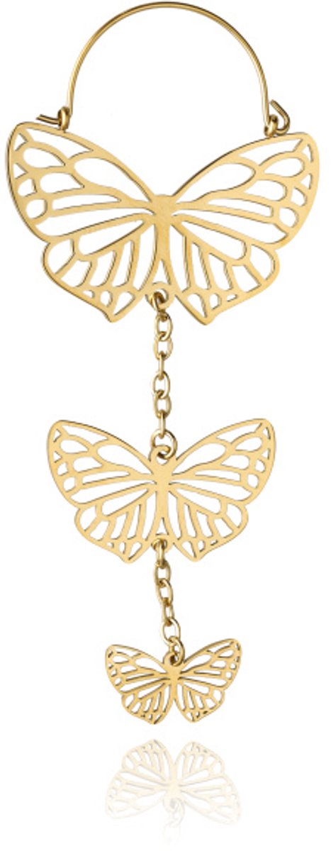 Crazy Needles - Motiefhanger - Vlinders - Goud