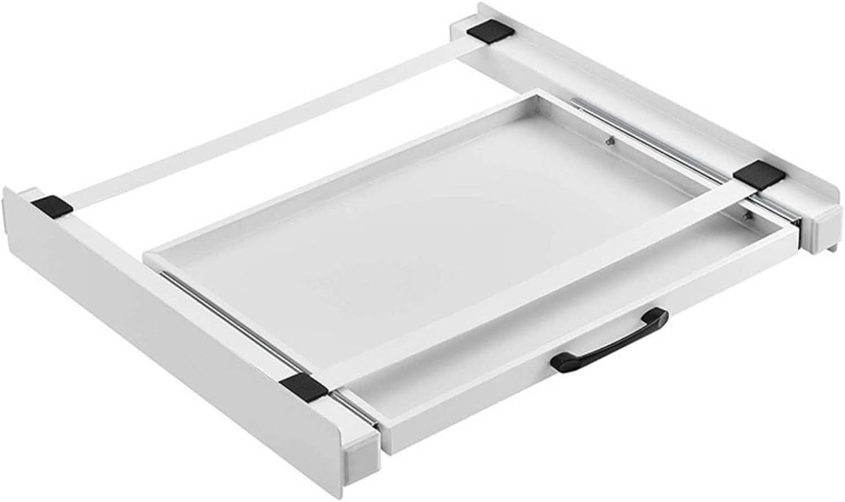 Stapelset Wasmachine - Tussenrek Droger - Ruimte Besparen - Uittrekbare Plank - 60cm Breed