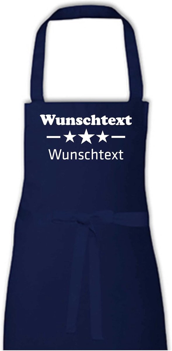 BBQ Schort - Kok Schort - Feestelijk Grillen - Gepersonaliseerde Tekst - Maat XL - Navyblauw