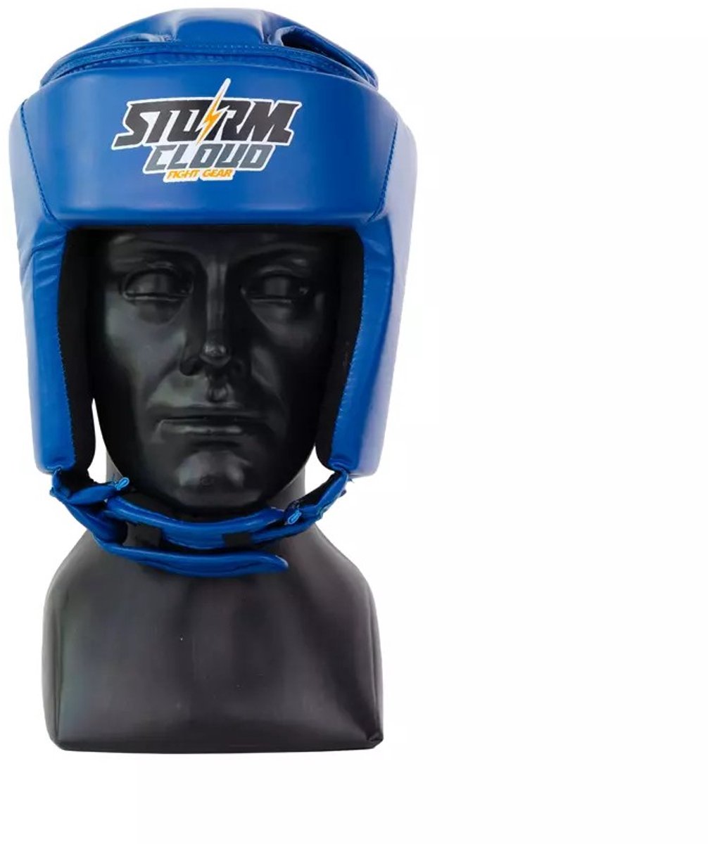StormCloud PZMT - Bokshandschoenhelm - Maximale Bescherming - Comfortabel Design - Officieel PZMT Logo - Blauw S
