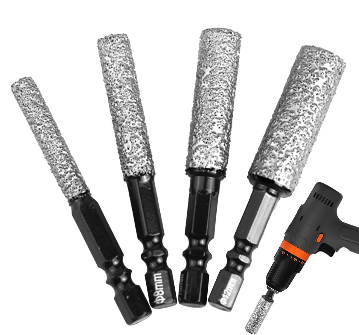 Tegelboor Set - Gatenzaag Boren - Precisie Boren - Zeskant Handvat - 4 Delig