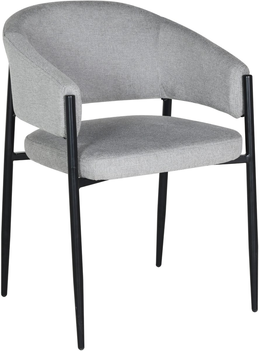 ExitoDesign SARANO - Gestoffeerde Eetkamerstoel - Grijs - Ergonomisch Ontwerp