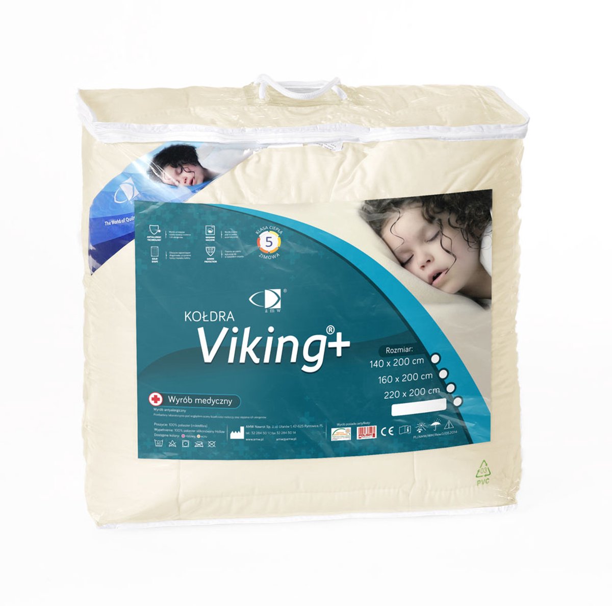 AMW Viking Plus - Anti-allergische Dekbed - 160x200 - 100% Microvezel - Ecru