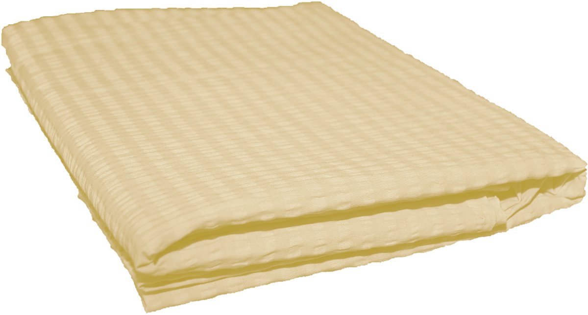 KARO - Laken - 160x200 cm - Eenvoudig Beige - 100% Katoen