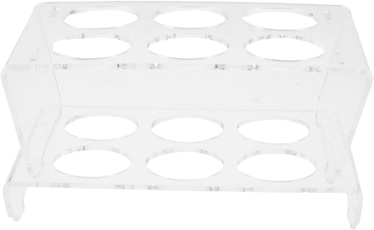 Eierdoos Organizer - Koelkast Lade - Verse Eieren Bewaren - Stapelbaar Twee Lagen - 16.5x9.8x8.5 cm - Transparant