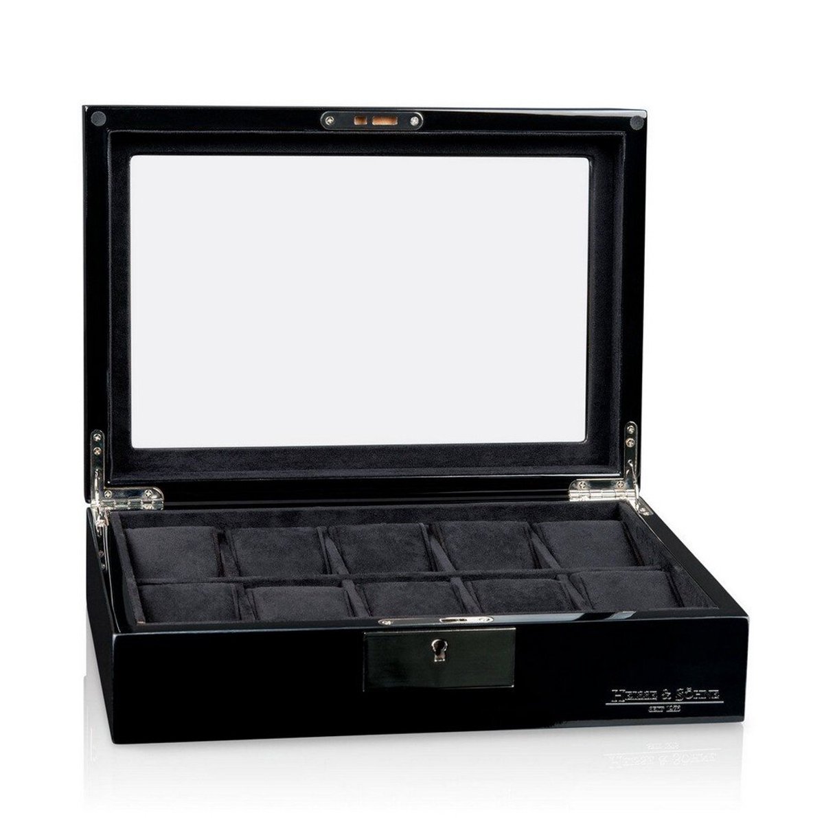 Heisse Söhne - 70019-196.142 - Horlogebox - voor 10 Horloges - Tenor 10 - zwart