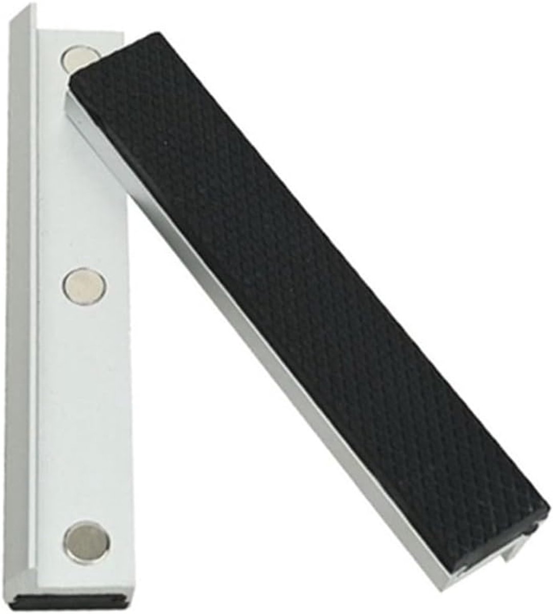 Bankschroef Kaken - Beschermkappen Rubber - Werkstuk Beschermen - Sterke Magnetische Grip - 5 Inch - Zilver Zwart