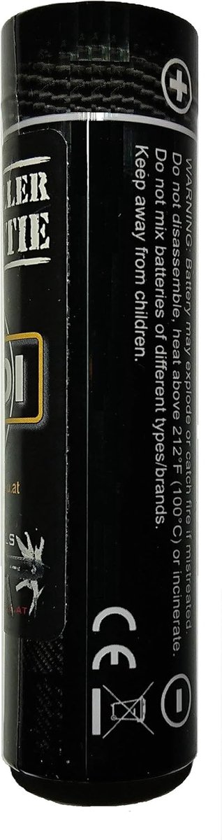 Oplaadbare Batterij - Lithium Ion Cel - Zaklamp Verlichting - Geïntegreerde Micro USB - 70mm x 18.5mm