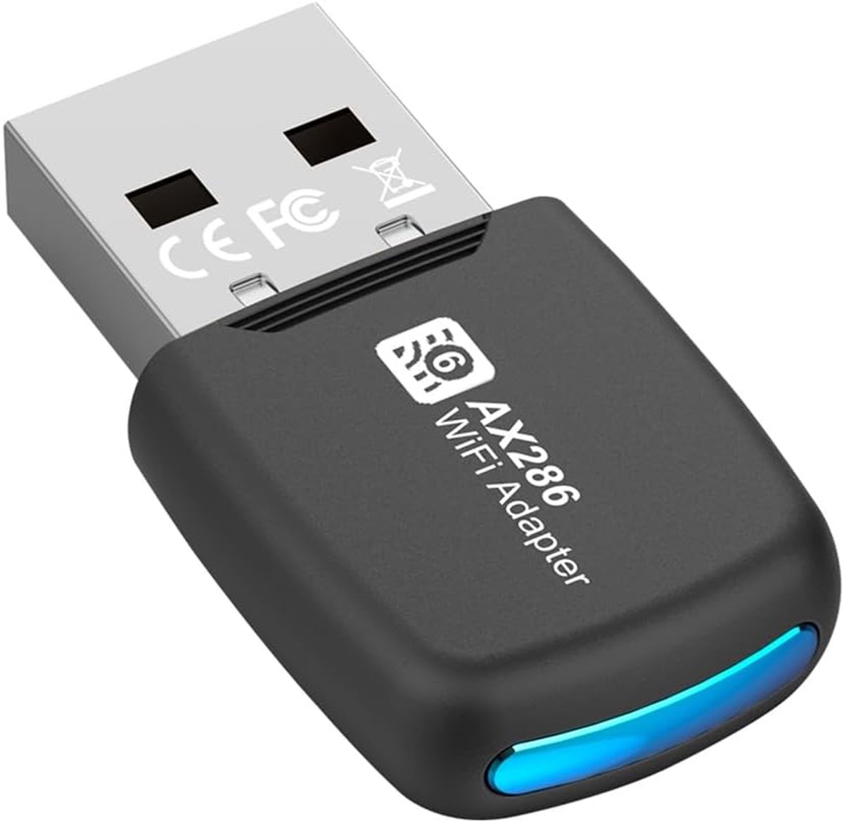 Draadloze Netwerkkaart - WiFi Adapter - Snelle Internetverbinding - Driverloos voor Win10/11 - Compact Formaat - Zwart