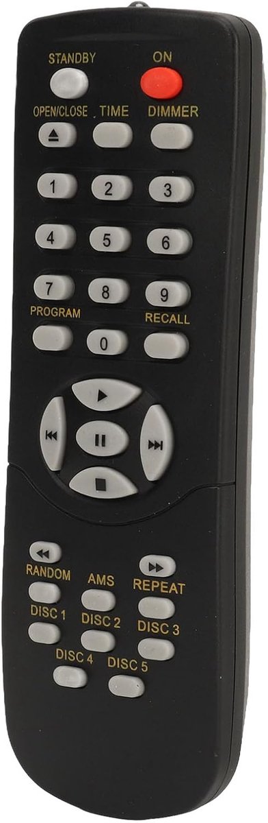 Afstandsbediening - Universele Controller - CD Wisselaar Bediening - Directe Functionaliteit - 17 x 5 x 2 cm - Zwart