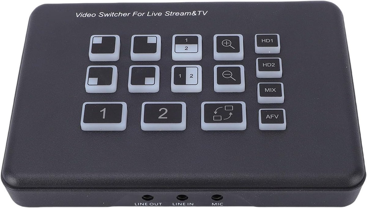 Video Mixer Switcher - HDMI Switcher - Livestreaming Gaming - USB C 3.0 Capture - 1080P 60Hz
