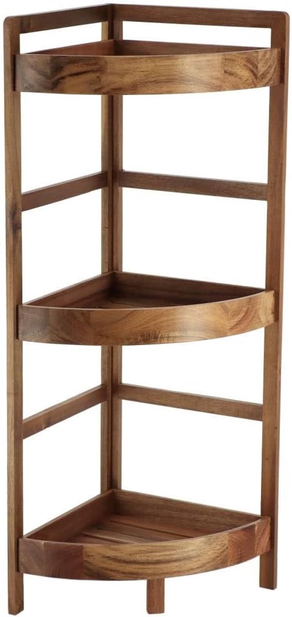 Hoekkast met etages - Opbergkast Hoek - Ruimte Besparen - Niet Gemonteerd - 29x29x85 cm - Bruin