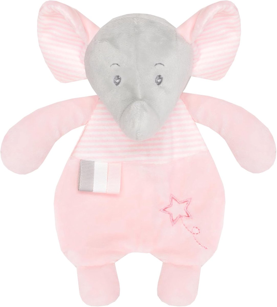 Baby Knuffel Rammelaar - Zachte Pluche Speeltje - Stimuleert Zintuigen - Hypoallergene Stof - 15 x 10 x 2 cm