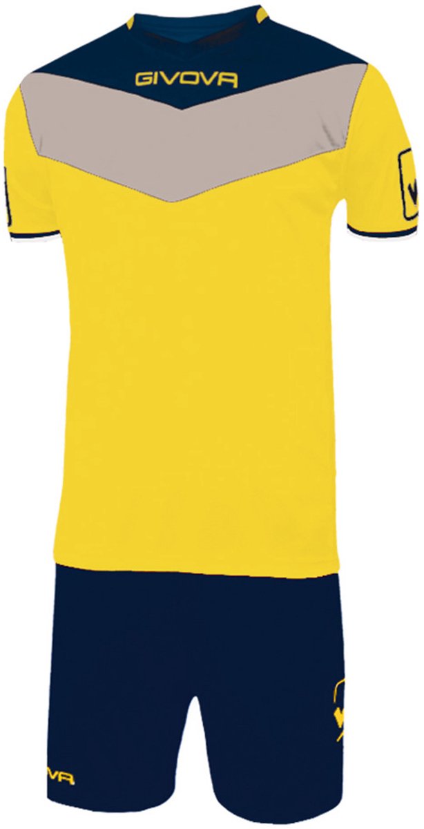 Givova Set Kit Campo Geel-Donkerblauw KITC53 - Maat XS